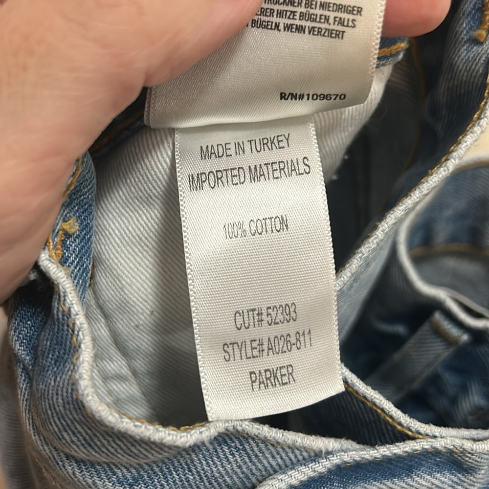Agolde Light Blue Jean Shorts - Picture 5 of 11
